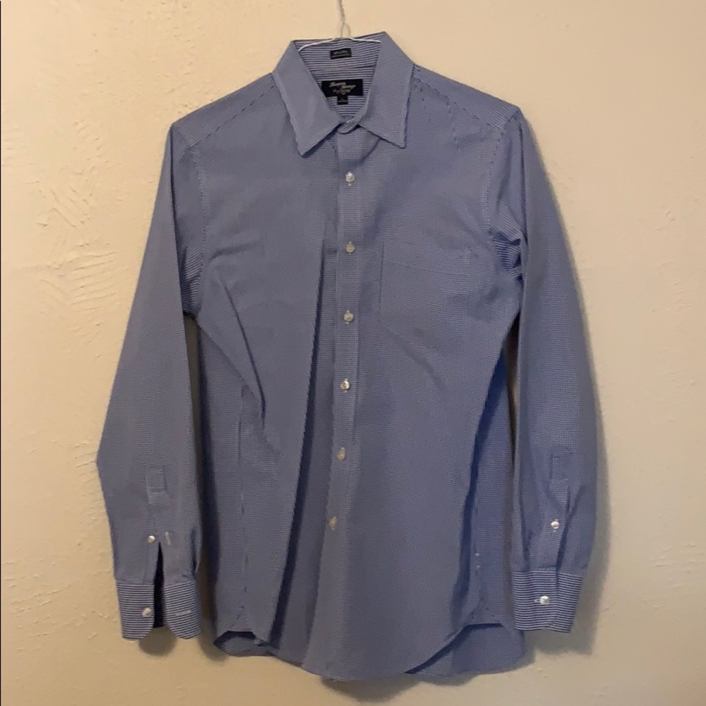 Gingham cross check button up shirt